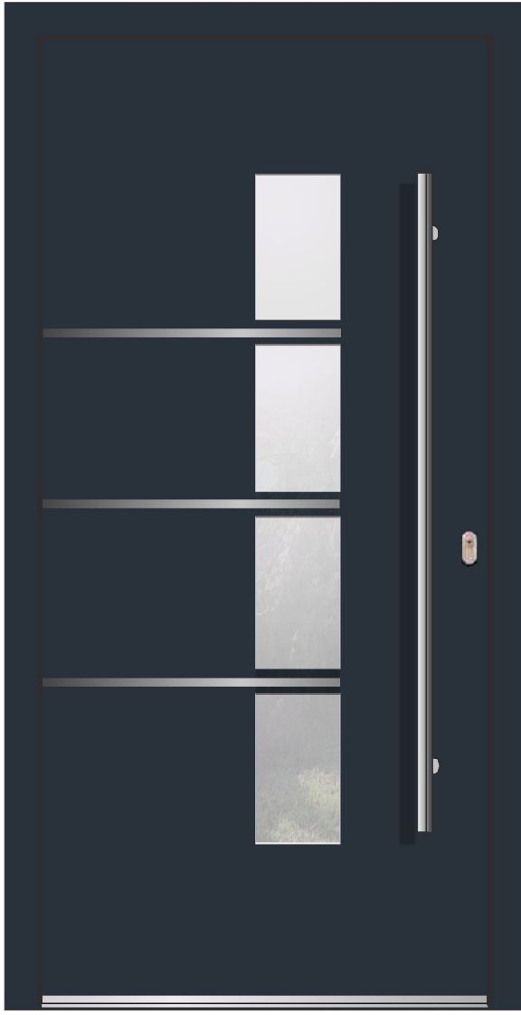 Model LA320 Sistem WH75 Alu cu PVC Usa de intrare